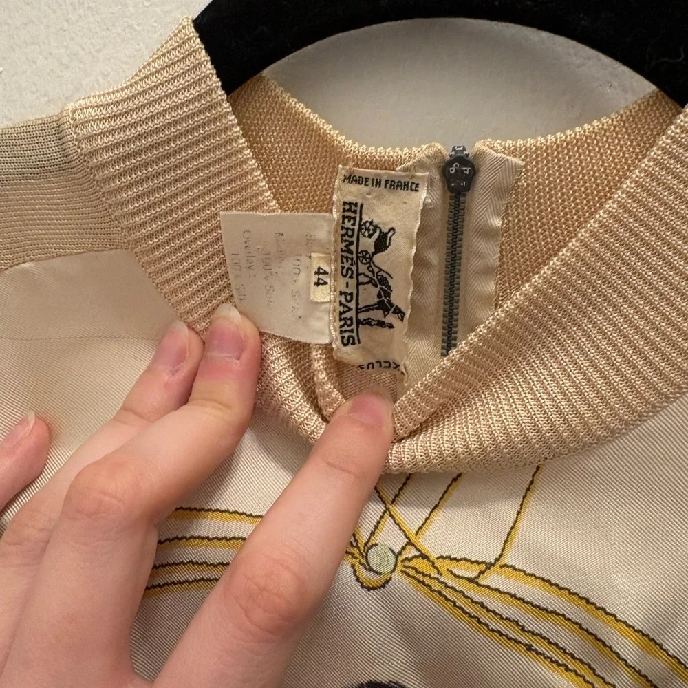 Vintage Hermes silk top - Picture 2 of 7